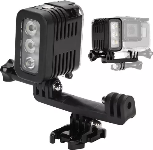merkloos Waterdichte LED-videolamp voor camera's - Dimbare onderwaterlamp - Duiklamp - Compatibel met GoPro 4 3 2 1 . (8785311195400)
