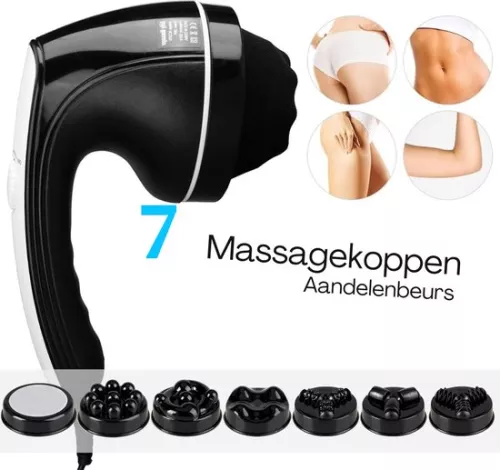 merkloos Handmassager - Handmassager - Handwarmers - Tegen gewrichtspijn - Massager - Massageapparaat - Acupressuur + Puntmassage - Traploos instelbare intensiteit - Zwart (6150801315347)