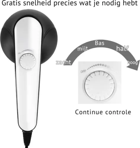 merkloos Handmassager - Handmassager - Handwarmers - Tegen gewrichtspijn - Massager - Massageapparaat - Acupressuur + Puntmassage - Traploos instelbare intensiteit - Zwart (6150801315347)