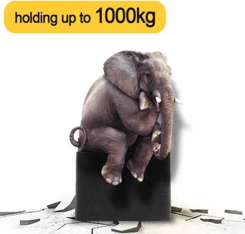 merkloos Set van 4 verstelbare bedverhogers - Robuuste meubelverhogers voor bedden - Stapelbaar en verstelbaar - 5 cm (6150704629688)