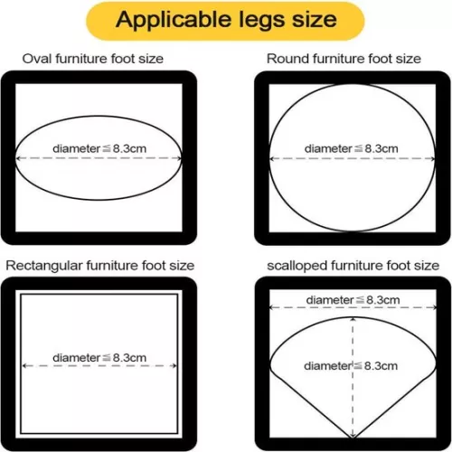 merkloos Set van 4 verstelbare bedverhogers - Robuuste meubelverhogers voor bedden - Stapelbaar en verstelbaar - 5 cm (6150704629688)