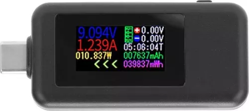 merkloos USB-C stroommeter - DC-30V USB-C stroomtester - 2-in-1 meter - USB stroom- en spanningstesttafel - USB-C bidirectionele tester - Kleurenscherm - Multimeter - kopen. (8785310337627)