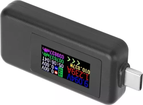merkloos USB-C stroommeter - DC-30V USB-C stroomtester - 2-in-1 meter - USB stroom- en spanningstesttafel - USB-C bidirectionele tester - Kleurenscherm - Multimeter - kopen. (8785310337627)