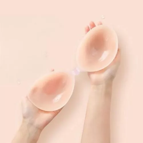 merkloos Siliconenbeha - 3x dikker - B-cup - Verwijderbare zelfklevende pads - Push-up siliconen borstvergrotende pads - Voor badkleding en bikini's - Comfortabele vulling - Onzichtbaar en wasbaar - Dames (8410900115735)