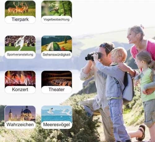 merkloos 25x verrekijker Volwassenen HD Compact Lichtgewicht Professioneel Vogels kijken Theaterconcerten Jagen Wandelen Sporten Spelletjes (8785301604608)