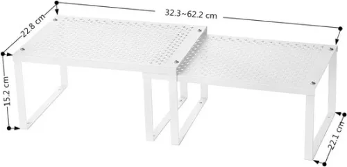 merkloos Keukenkastinzet - stapelbaar en uitbreidbaar - set van 2 (9506646552732)