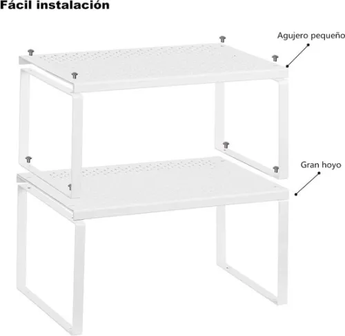 merkloos Keukenkastinzet - stapelbaar en uitbreidbaar - set van 2 (9506646552732)