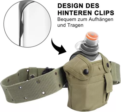 merkloos Kleine sportwaterfles voor joggen en hardlopen - BPA-vrij en lekvrij met achterclip (250 ml) (6152128717712)