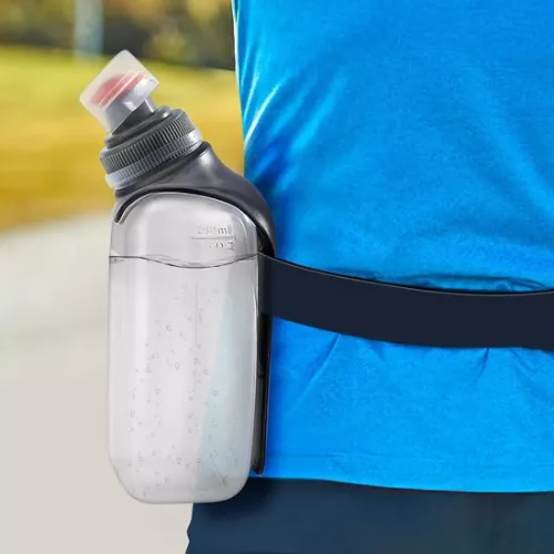 merkloos Kleine sportwaterfles voor joggen en hardlopen - BPA-vrij en lekvrij met achterclip (250 ml) (6152128717712)