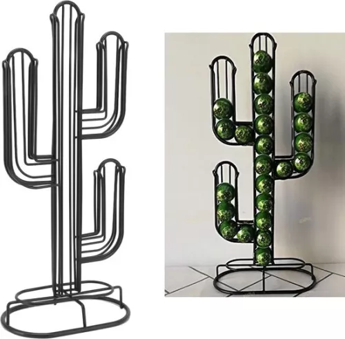 merkloos Nespresso koffiebekerhouder - cactus - Goud - 40 kopjes - Koffiebekerhouder/standaard - Metalen cactus (6152320459410)
