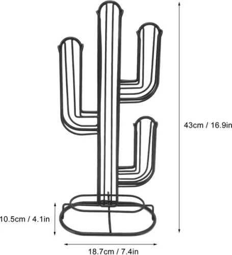 merkloos Nespresso koffiebekerhouder - cactus - Goud - 40 kopjes - Koffiebekerhouder/standaard - Metalen cactus (6152320459410)