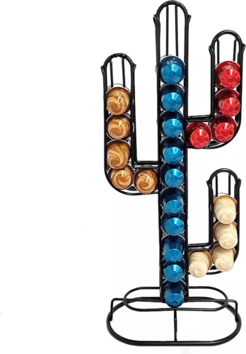 merkloos Nespresso koffiebekerhouder - cactus - Goud - 40 kopjes - Koffiebekerhouder/standaard - Metalen cactus (6152320459410)