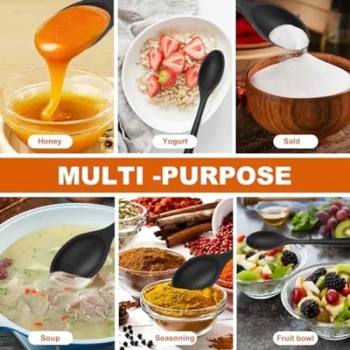 Sans marque Siliconen kooklepels set - 3 stuks - antiaanbak - 27 cm - keuken roerlepel (6151030498436)