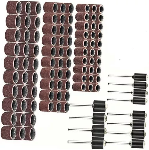 merkloos Inzetringen voor schuurbanden, schuurtrommels, stalen en koperen schuurschijven, 102 stuks - Schuurband, roterende schuurtrommel, schuurring voor slijpen en polijsten (in HTML). (8785310159922)