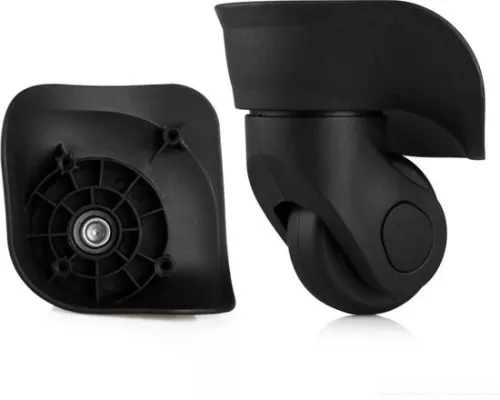 merkloos Paar universele kofferwielen, duurzaam rubber, stil, multidirectioneel, geschikt voor kofferbagage, reservewieltjes (klein zwart, 2 stuks) (9010050846313)