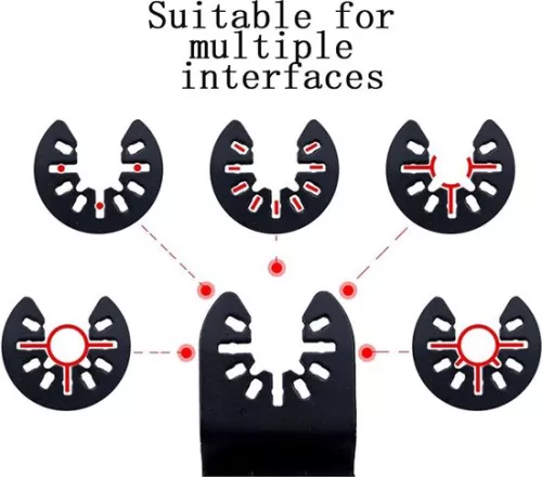 merkloos Snelzaagset met 34 mm zaagbladen van koolstofstaal - 10 stuks - Oscillerende zaagbladenset - Universeel voor het zagen van hout, metaal, gipsplaat en kunststof. (9504185622176)