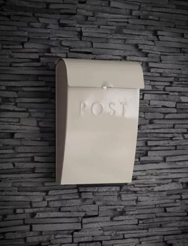 merkloos Afsluitbare brievenbus voor wandmontage - Weerbestendig ontwerp - Poedergecoat staal - H37 x B25 x D9 cm (6152915057052)