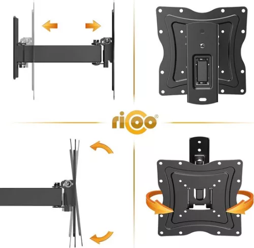 merkloos Draaibare muurbeugel voor tv's van 30-55 inch tot 30 kg - Universeel - VESA 200x200 mm - S1222 (6150850333361)