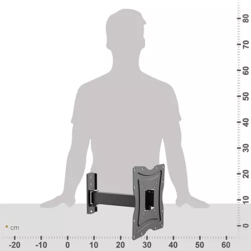 merkloos Draaibare muurbeugel voor tv's van 30-55 inch tot 30 kg - Universeel - VESA 200x200 mm - S1222 (6150850333361)
