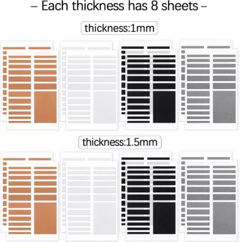 merkloos Onzichtbare ringmaatversteller - 16 vellen - Kunststof ringbeschermer - voor losse ringen - 2 stuks - Spanner-afstandsmeter - Brede ringen - 4 kleuren - Ringverkleiner in 2 diktes (6150707827883)