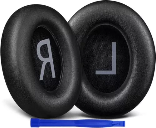 Vervangende oorkussens voor de Bose 700 (nc700) draadloze hoofdtelefoon, zachter leer met ruisonderdrukking en schuim met hoge dichtheid, extra dikke oorkussens en kussens - zwart