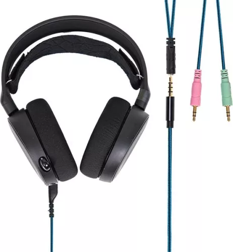 merkloos Vervangende hoofdtelefoonkabel met Y-adapter - AUX-kabel voor Steelseries Arctis 3/5/7/Pro. (6152349734796)