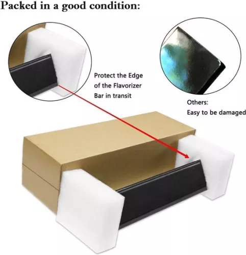 merkloos Flavorizer Bars 445cm 7621 voor Weber Genesis 300 E310 S310 E320 S320 E330 EP310 gasgrill - Porseleinen stalen vlamverdeler (8785299735520)