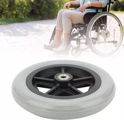 merkloos 7 inch zwenkwielen voor rolstoelen - antislip rubberen wielen - vervangende wielen voor rollator - rolstoelaccessoires. (8785309323303)