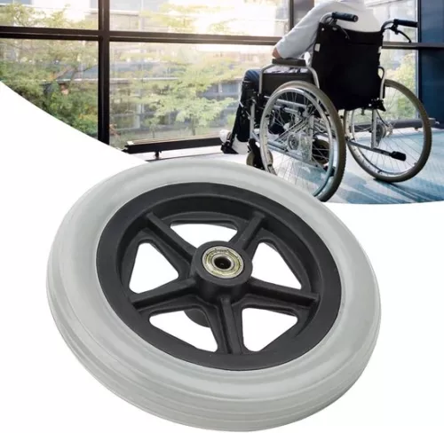 merkloos 7 inch zwenkwielen voor rolstoelen - antislip rubberen wielen - vervangende wielen voor rollator - rolstoelaccessoires. (8785309323303)