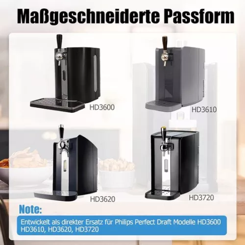 Onderhoudsset met afdichtingsringen voor Perfect Draft biertap - inclusief tap- en fustafdichtingen (6 stuks) - Geschikt voor HD3600, HD3610, HD3620, HD3720 - Onderdelen voor de installatie van een biertap met trefwoorden: onderhoudsset, Perfect Draft.