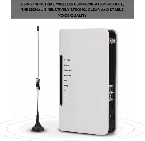 merkloos Analoge GSM-tafeltelefoon, draadloze terminal, GSM-module, quadband 850/900/1800/1900 MHz, ondersteuning voor ontvangst van vaste telefoonlijn, alarmopnamebox (EU-stekker), gateway. (9501231177833)