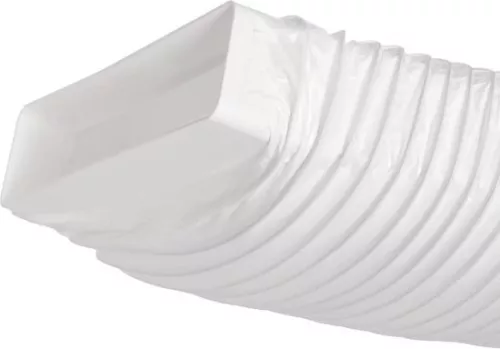 merkloos Afvoerslang voor airconditioning 220x55mm flexibele buis - Aansluiting voor rechthoekige buis - Platte flexibele buis - PVC - Installatie van ventilatiesysteem (6150842571511)