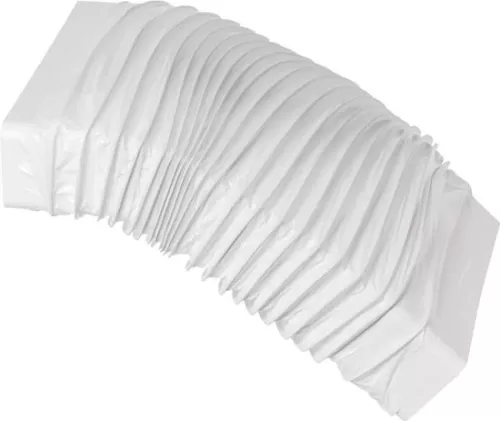 merkloos Afvoerslang voor airconditioning 220x55mm flexibele buis - Aansluiting voor rechthoekige buis - Platte flexibele buis - PVC - Installatie van ventilatiesysteem (6150842571511)