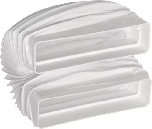 merkloos Afvoerslang voor airconditioning 220x55mm flexibele buis - Aansluiting voor rechthoekige buis - Platte flexibele buis - PVC - Installatie van ventilatiesysteem (6150842571511)