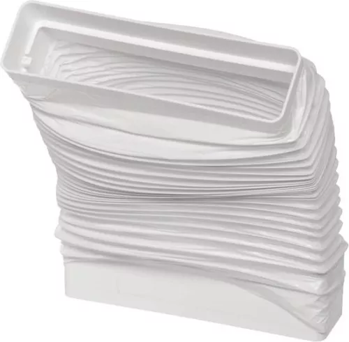 merkloos Afvoerslang voor airconditioning 220x55mm flexibele buis - Aansluiting voor rechthoekige buis - Platte flexibele buis - PVC - Installatie van ventilatiesysteem (6150842571511)