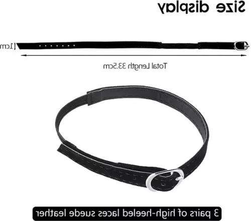 merkloos 3 paar afneembare enkelbandjes - verstelbaar - veters voor hoge hakken - voor pumps met losse hak. (6152317081006)