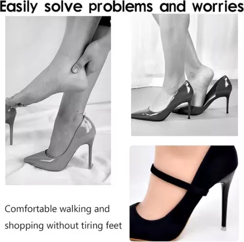 merkloos 3 paar afneembare enkelbandjes - verstelbaar - veters voor hoge hakken - voor pumps met losse hak. (6152317081006)