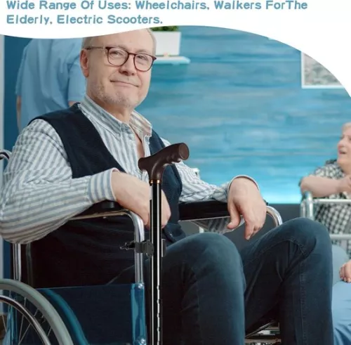 merkloos 4 houders voor krukken, wandelstokken en rolstoelaccessoires | Universele accessoires voor krukken, wandelstokken, rolstoelhouders, scooters en fietsen. (8785310486448)