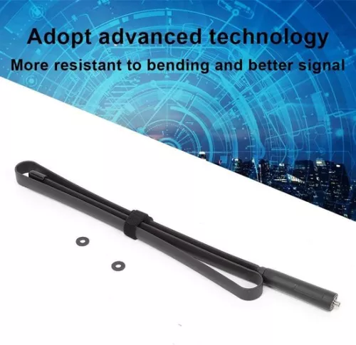 merkloos Dual-band VHF/UHF SMA-F opvouwbare walkie-talkieantenne met hoge versterking voor amateurradiocommunicatie. (6151917084042)