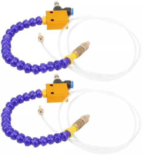 merkloos 2 Stuks Mist Koelvloeistof Smering Sproeisysteem voor 8mm Luchtleiding CNC Draaibank Frezen Boor (8785309345145)