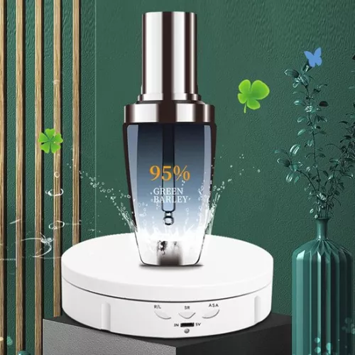 merkloos 360 graden elektrisch draaiplateau voor product- en sieradenpresentatie - Professioneel fotografieplatform, tot 100 kg, wit/zwart (6152532614690)