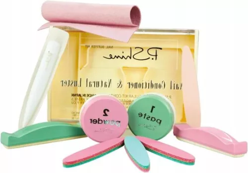 Professionele Japanse manicureset voor nagelverzorging en -reparatie met handleiding.