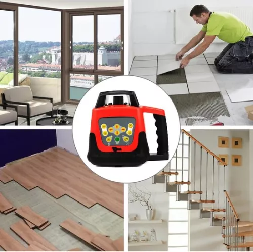 merkloos Kruislijnlaser - Roterende laser - Lasergereedschap - 635 nm - 500 m - Rode laser - Nauwkeurigheid 0,2 mm - Laser (6151043326399)