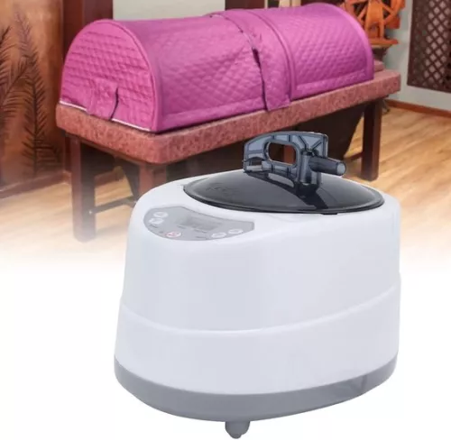 merkloos 1000W Draagbare Sauna Stoomboot - 0-99 Minuten Tijdsinstelling - Zweetbad Doos voor Houten Vat - Sauna Accessoires (8785308748886)