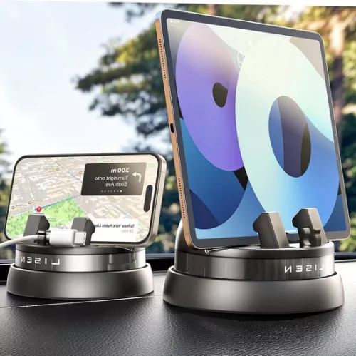 merkloos 360° draaibare telefoonhouder voor op het dashboard - Multifunctionele telefoonhouder voor in de auto, geschikt voor iPhone 15 Pro Max/14/13/12 en Galaxy S23/22 (8785300730759)