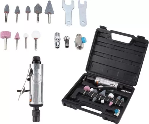 merkloos Angle Grinder Set - 16-delig Pneumatisch Schuurgereedschap voor Polijsten 1/4 
