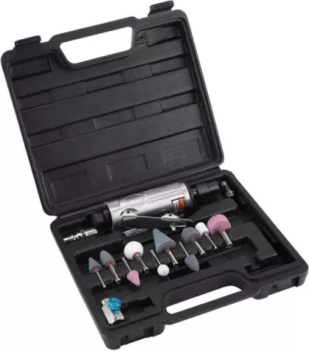 merkloos Angle Grinder Set - 16-delig Pneumatisch Schuurgereedschap voor Polijsten 1/4 