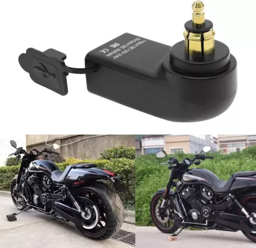 merkloos Vervangende dubbele USB-oplader compatibel met BMW F800GS - F650GS - F700GS - R1200GS - R1200RT - 12V-24V - Waterdicht. (8785300434183)
