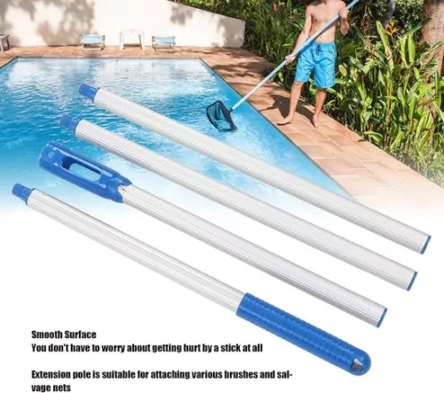 merkloos 16 Meter Aluminium Telescopische Zwembadpaal - Geen Vervorming - Voor Skimmernetten en Vacuümkoppen . (8785311290808)