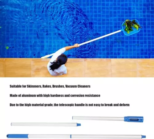merkloos 16 Meter Aluminium Telescopische Zwembadpaal - Geen Vervorming - Voor Skimmernetten en Vacuümkoppen . (8785311290808)